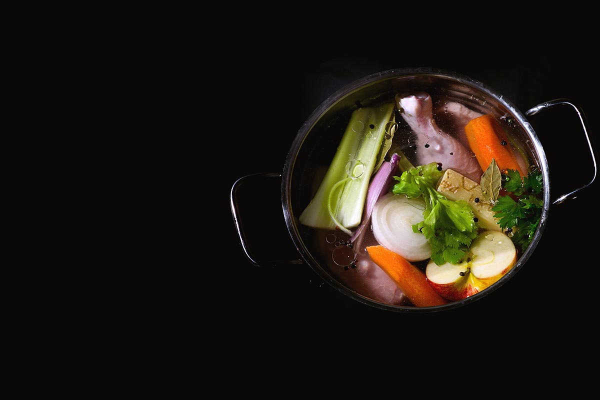 preparación de caldo